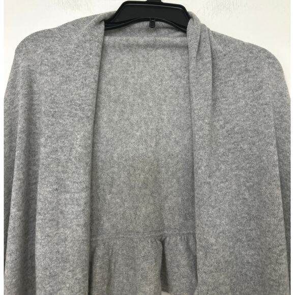 Precious Fibers 100% Cashmere Gray Ruffle Shawl/Scarf/Ruana One size New - Picture 5 of 13